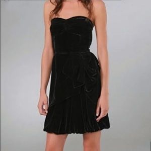 Marc Jacobs velvet black strapless dress (size 6)
